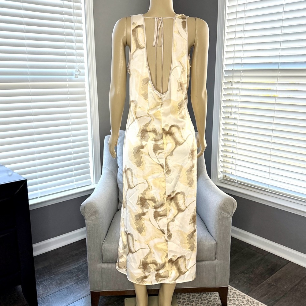 Kenneth Cole Printed Tie-Detail Midi Dress XL NWT - Picture 8 of 11